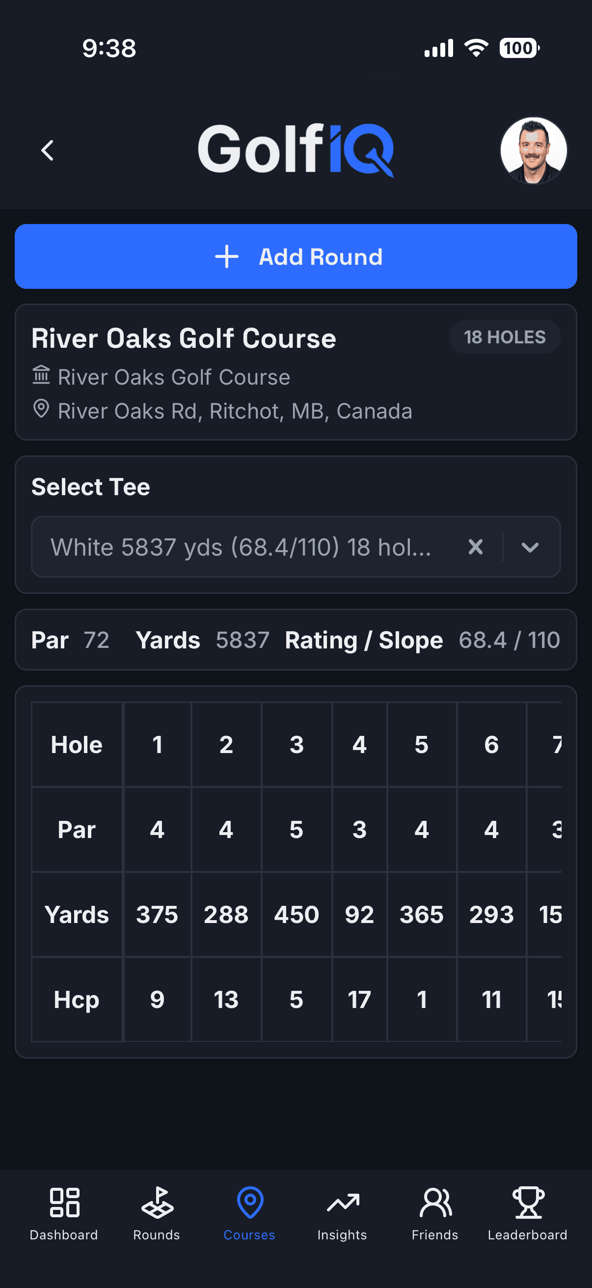 GolfIQ Course Details